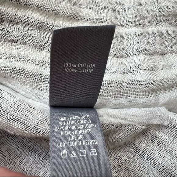 Aerie Boho Striped Cover Up Fringe Kimono White Black Gray One Size - Picture 7 of 7